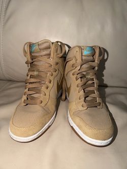 Nike Dunk High Tan Suede Sneakers size 6.5