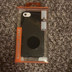 iPhone SE/ 8/7/6 Black Silicone Case
