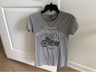 $5 for (1) Custom Motorcycles Women’s Graphic Tee - Gray