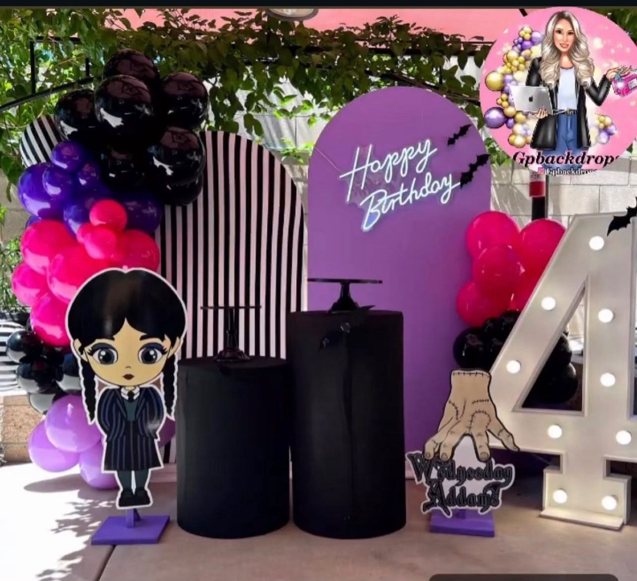 Wednesday Addams Backdrop
