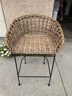 Set of 2 Woven Bar-Height Chairs - $45 ea