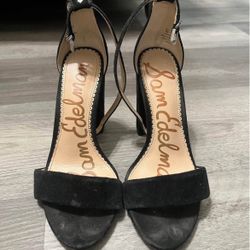 Sam Edelman Yaro Block Heel Sandals in black suede