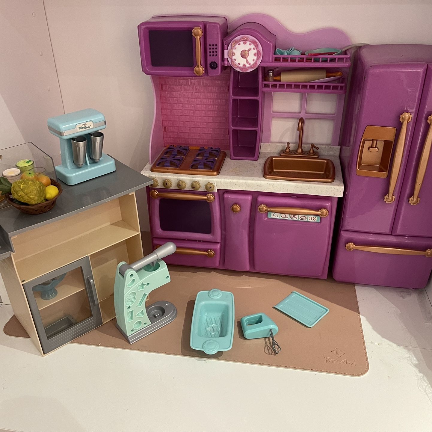 American Girl Doll Kitchen Purple American Doll Our Generation Kitchen Playset And Juice Bar For