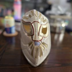 White And Gold Luchador Mask
