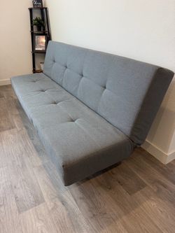 Grey futon/sleeper sofa from ikea