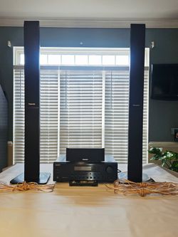 Panasonic Tower Speakers with Onkyo Receiver Set