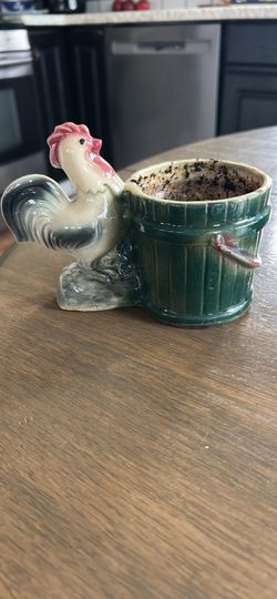 Ceramic Rooster Pot Vintage