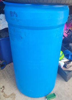 55 Gallon Plastic Barrel / Drum with Lid