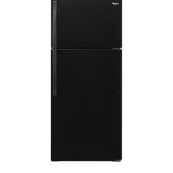 Whirlpool 14.3 cu ft Standard Depth 28-in Wide Top Freezer Refrigerator (Black)