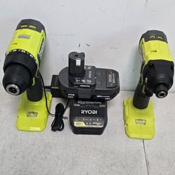 Ryobi Drill  Driver And  Impact  Driver 