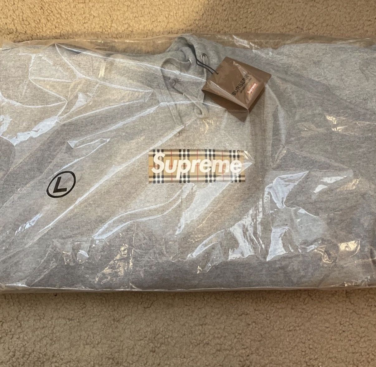 Supreme Burberry Box Logo Sweatshirt Large