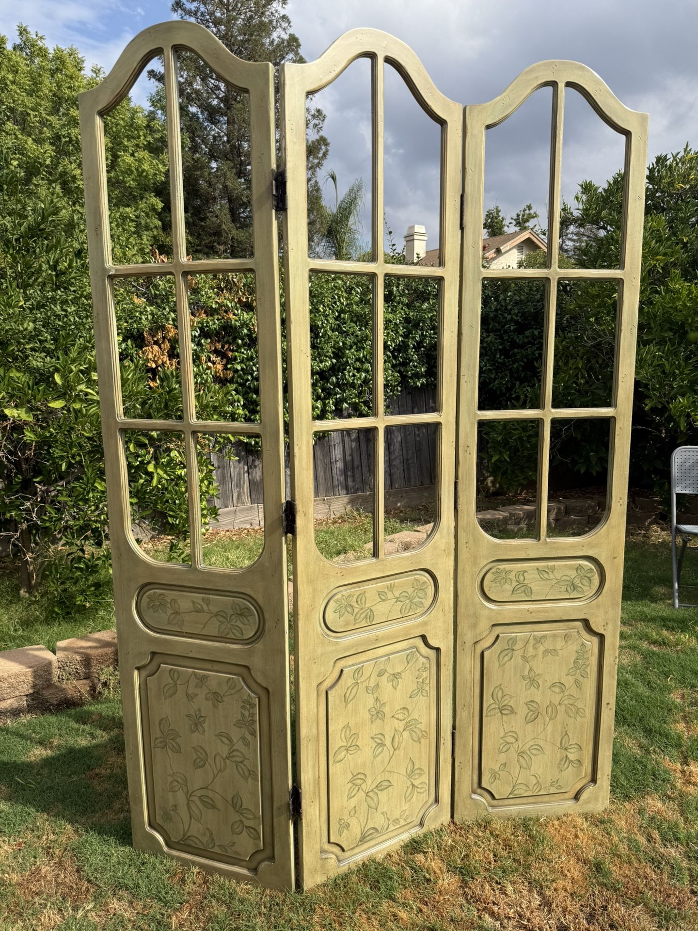 Wooden Hand Painted Room Divider
