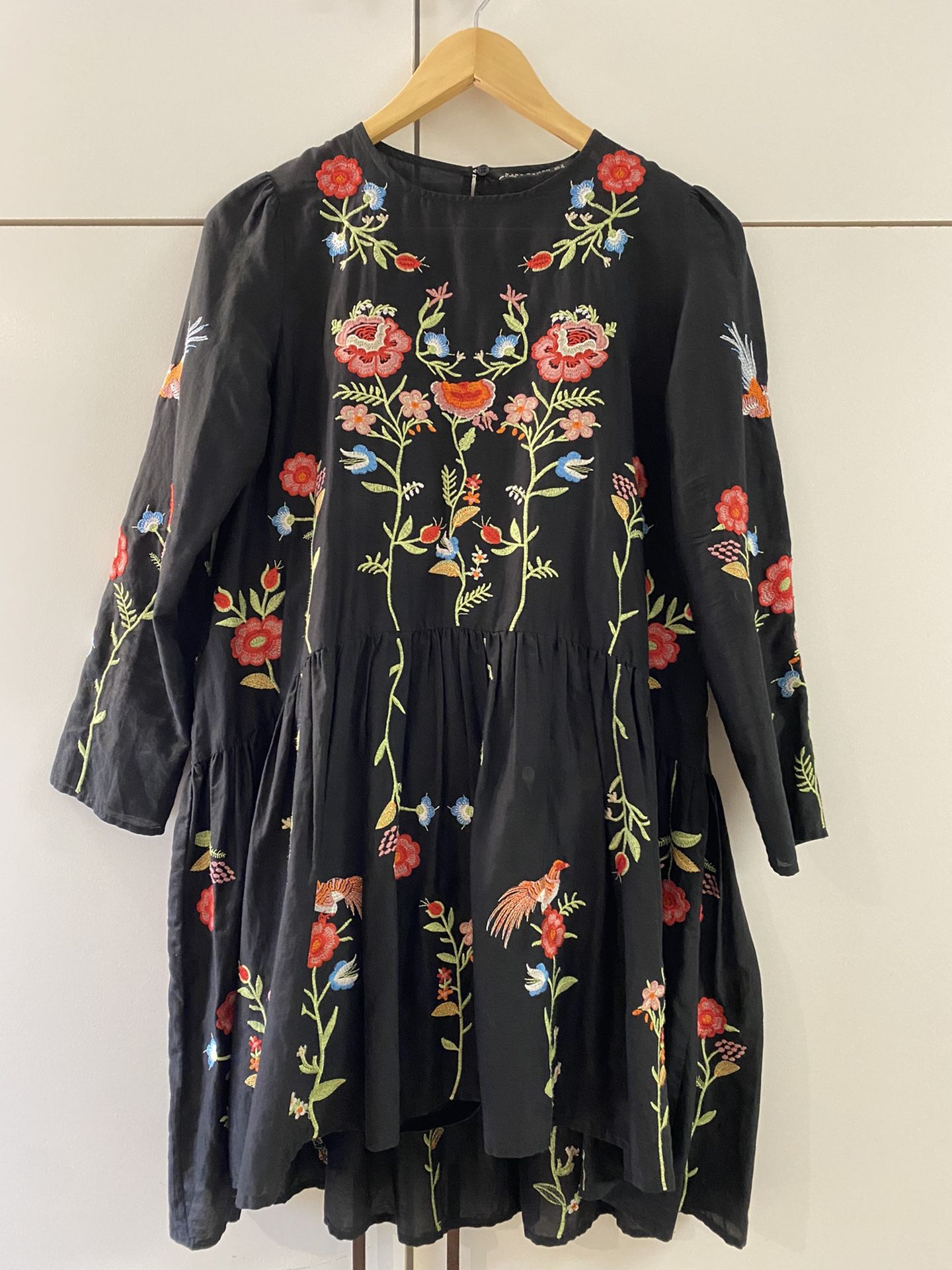 Floral Dress Black with Flowers Size Small