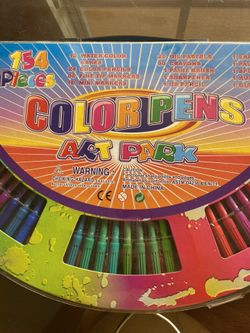 154 COLOR PENS PIECES ART PACK