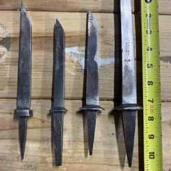 4 Old School Wood Chisel Bits