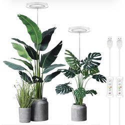 Plant Grow Light,yadoker LED Growing Light Full Spectrum for Indoor Plants,Height Adjustable, Automatic Timer, 5V Low Safe Voltage,Idea for Large Plan