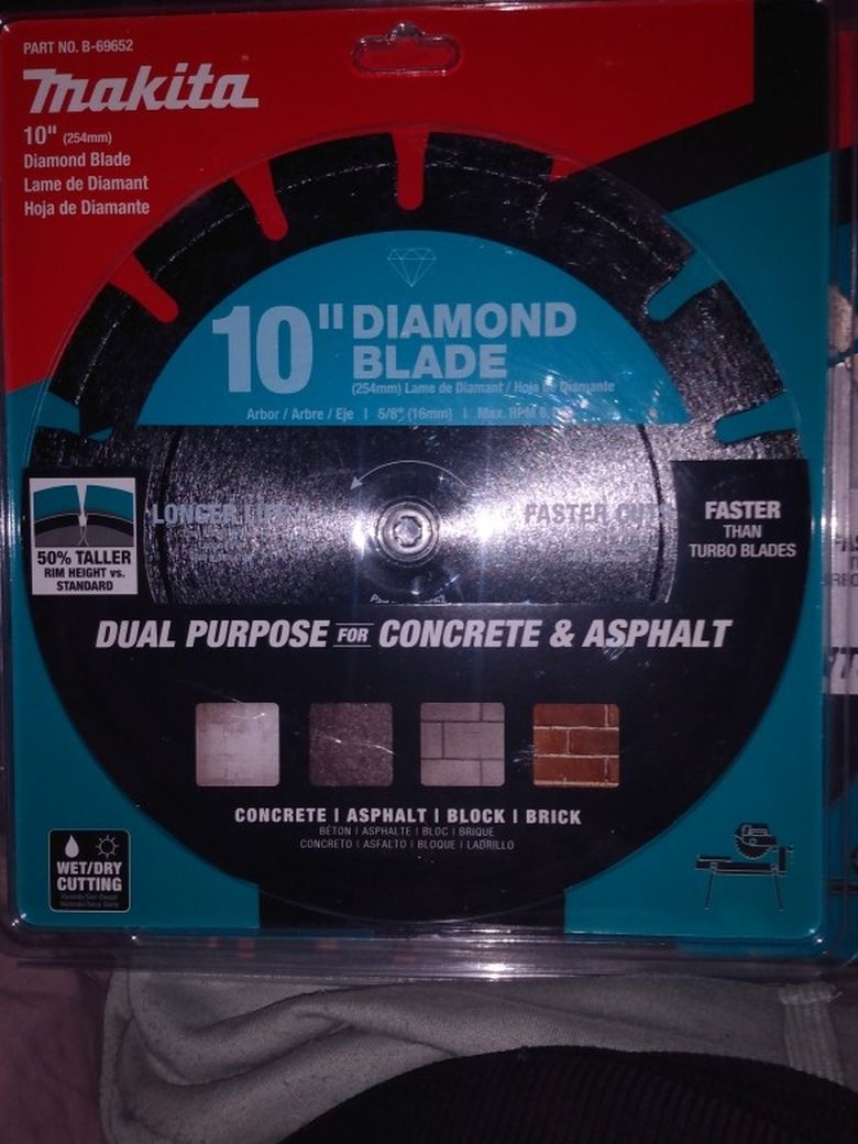 10" Diamond Blade Makita Table Saw Blade