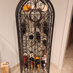 Iron Wine – 40 Bottle Storage Display & Organizer with  Lock Latch Door