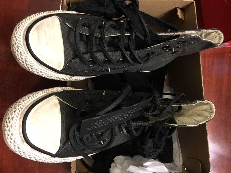 New converse x varvatos ct hi black white size men 4 women 6