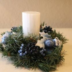 Holiday / Christmas Candle Centerpiece Decor