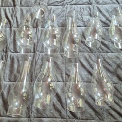 13 Hurricane Glass Globes 
