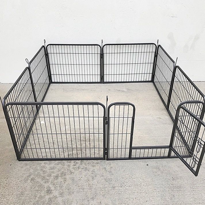 (New) $85 Heavy Duty 24” Tall Dog Pet Playpen Fence Gate, 8-Panels X (24” Tall X 32” Wide)