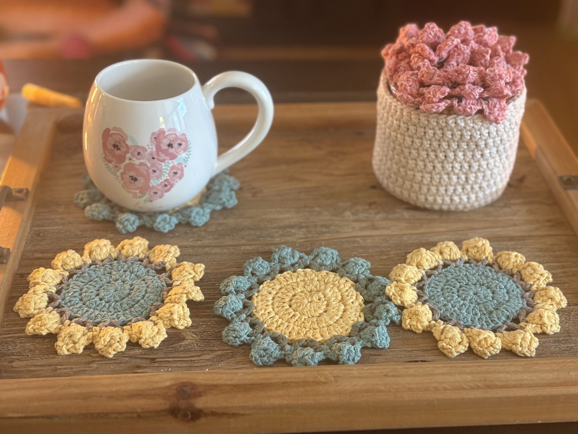 Flower Coasters