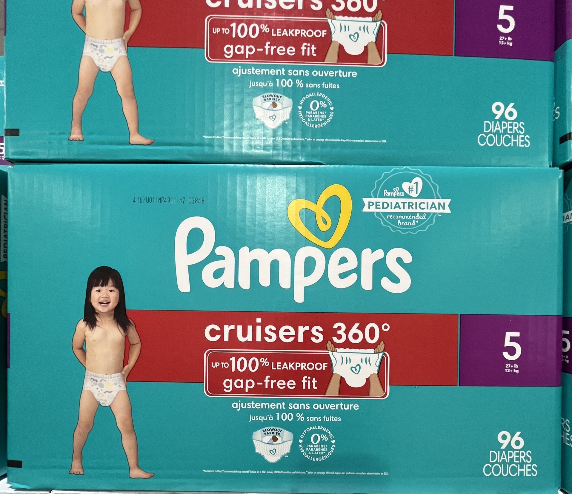 PAMPERS CRUISERS T5 96 DIAPERS $29.99