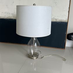 Single Glass And Chrome Lamp