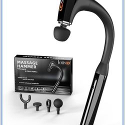 Massage Gun with Upgraded Extension Handle - Percussion Massager Hammer for Back Neck Shoulders Waist Legs Pain Relief- Portable 10MM Massage Gun Deep