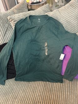 Gap Waffle Knit Crewneck Long Sleeve 