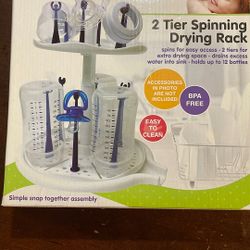 Free 2 Tier Spinning Baby Bottle Drying Rack