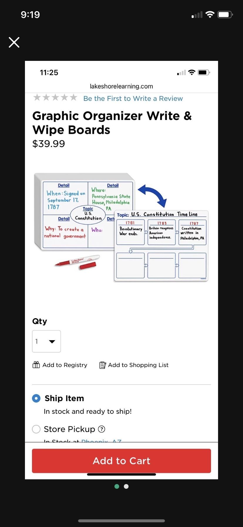 DryErase Writing Graphic Organizer Boards