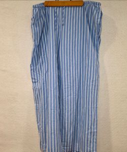 No Boundaries Women's Blue & White Striped Lounge Pajama Pants Drawstring  XL