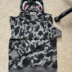 Black Bape Zip Up Hoodie