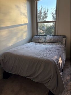 Full size bed frame and mattress included