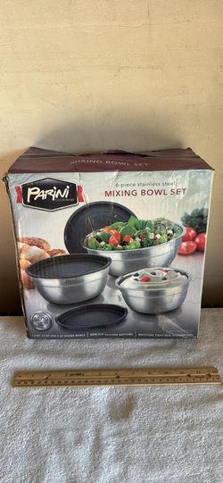 6 piece stainless steel mixing bowl set