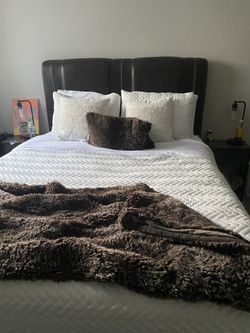 Queen Bed/  Mattress And Box