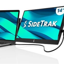 SideTrak Swivel 14” Attachable Portable Monitor with Screen Protector | FHD Dual Screen for Laptop | Patented Swivel Attachment | Mac, PC & Chrome Com