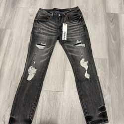 Mens Purple Jeans Size 34