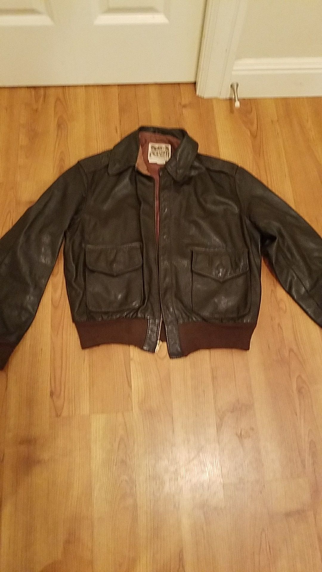 1950s leather flight jacket size small