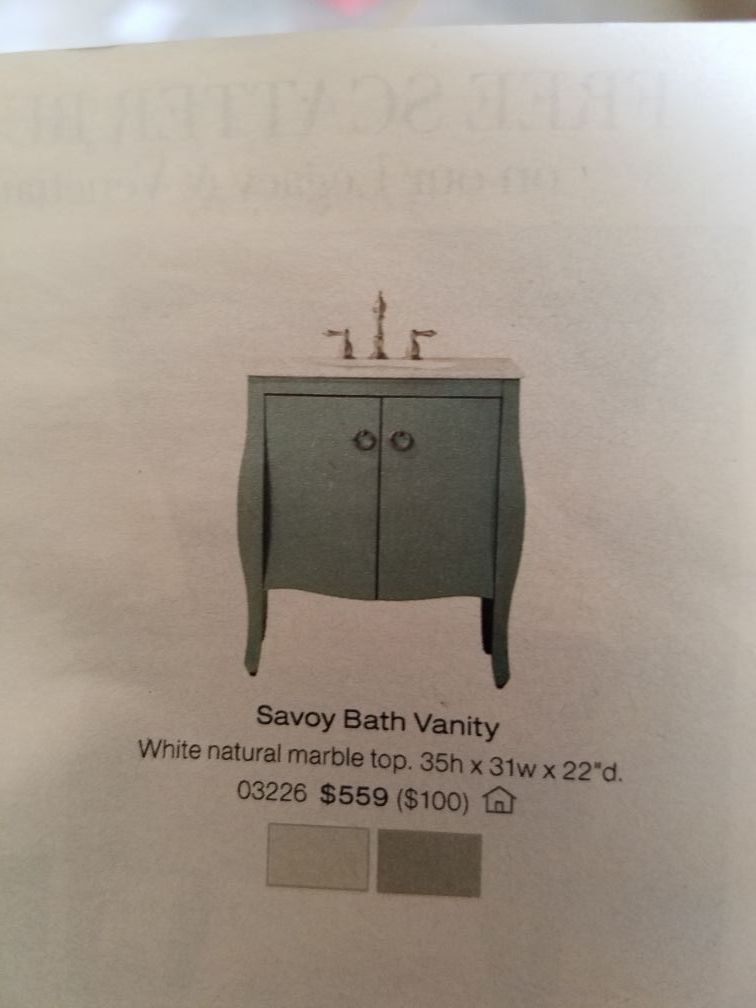 New in the box vanity