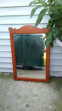 Vintage mirror heavy.2.5 ft tall. Solid wood
