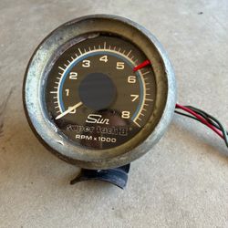 Vintage Sun Electric Super Tach II 8000 RPM Tachometer Gauge