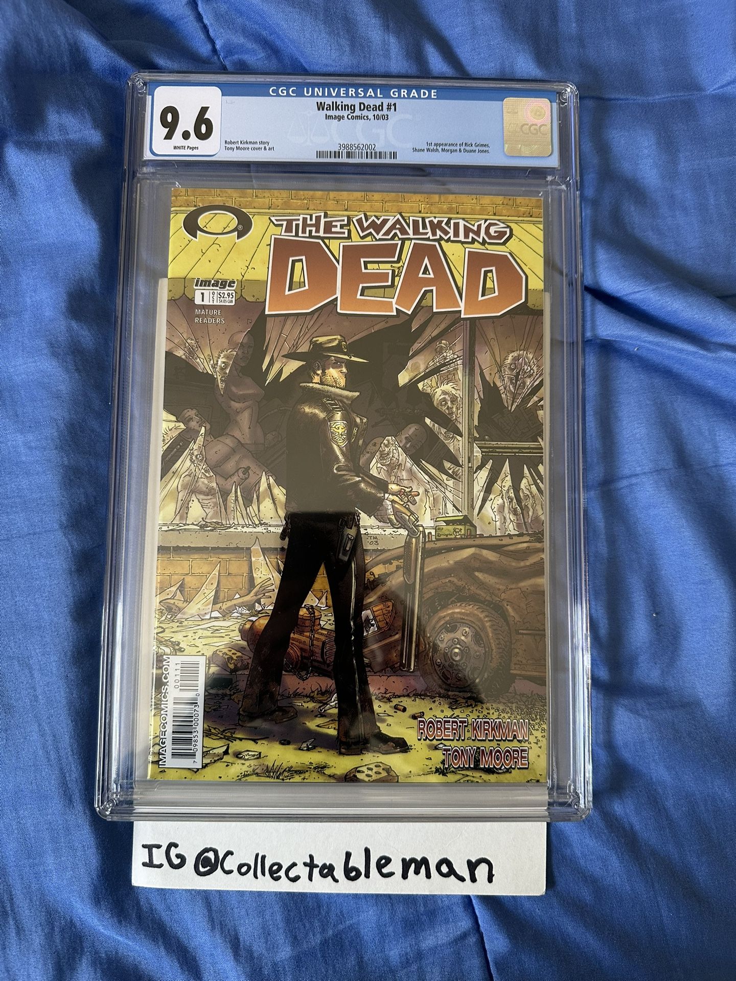 WALKING DEAD #1 (Rick Grimes 1st app) CGC 9.6 NM+ Image Comics 2003 White Pages