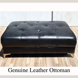 LARGE Genuine Leather Ottoman