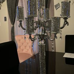 8 peace Crystal candle holder