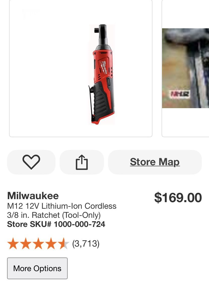 Milwaukee M12 Ratchet. Brand New