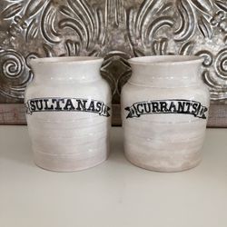 Authentic Pair Of English Ironstone Canisters