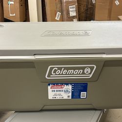 Coleman 316 Series 150QT Hard Chest Cooler, Silver Ash